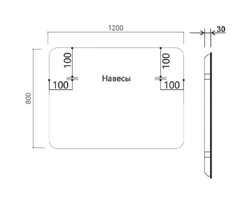 Зеркало 120x80 см Vincea VLM-3VC120