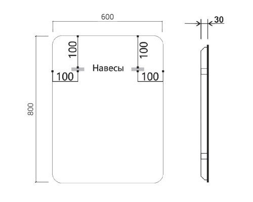 Зеркало 60x80 см Vincea VLM-3VC600-2