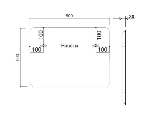 Зеркало 80x60 см Vincea VLM-3VC800-2