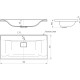 Тумба с раковиной темный дуб 90 см Vincea Mia VMC-2MA900RW + VCB-3M900B