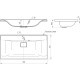 Тумба с раковиной темный дуб 90 см Vincea Mia VMC-2MA900RW + VCB-3M900W