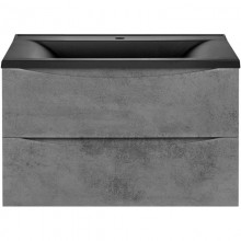 Тумба с раковиной бетон 80 см Vincea Mia VMC-2MA800BT + VCB-3M800B