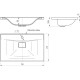 Тумба с раковиной темный дуб 75 см Vincea Mia VMC-2MA750RW + VCB-3M750B