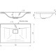 Тумба с раковиной темный дуб 75 см Vincea Mia VMC-2MA750RW + VCB-3M750W