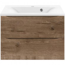 Тумба с раковиной дуб винтаж 65 см Vincea Mia VMC-2MA650VO + VCB-3M650W