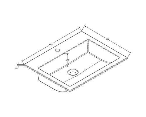 Комплект мебели дуб табачный 60 см Vincea Luka VMC-2L600TO + VCB-13600W + VLM-2J600