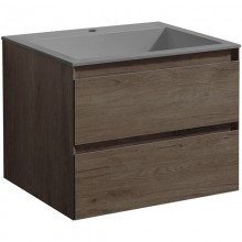 Тумба с раковиной темный дуб 60 см Vincea Luka VMC-2L600RO + VCB-13600G