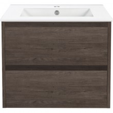 Тумба с раковиной темный дуб 61,5 см Vincea Gio VMC-2G600RO + VBS-13960