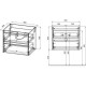 Тумба с раковиной темный дуб 61,5 см Vincea Gio VMC-2G600RO + VBS-13960