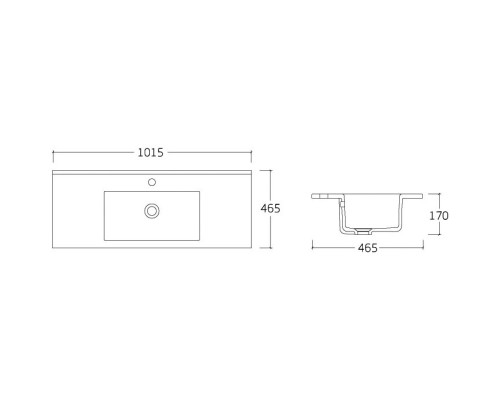 Комплект мебели дуб табачный 101,5 см Vincea Gio VMC-2G100TO + VBS-13100 + VLM-2B100