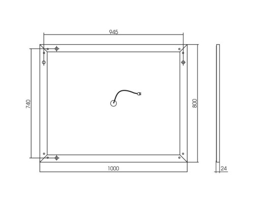 Зеркало 100x80 см Vincea VLM-2B100