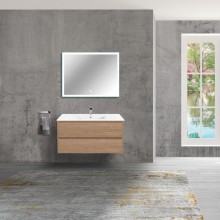 Комплект мебели натуральный дуб 101,5 см Vincea Gio VMC-2G100NO + VBS-13100 + VLM-2B100