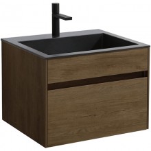 Тумба с раковиной дуб табачный 60 см Vincea Chiara VMC-2C600TO + VCB-13600B