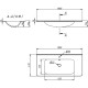 Комплект мебели темный дуб 100 см Vincea Paola VMC-2P100RW + VCB-2VP100W + VLM-2A100