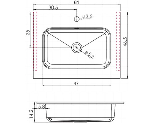 Комплект мебели дуб винтаж 61 см Vincea Norma VMC-2N600VO + VCB-2N600W + VLM-2J600