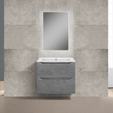 Комплект мебели бетон 61 см Vincea Norma VMC-2N600BT + VCB-2N600W + VLM-2J600