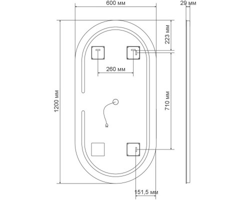 Зеркало 60x120 см Vincea VLM-2K120