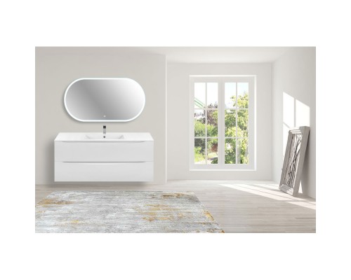 Комплект мебели белый глянец 121,5 см Vincea Mia VMC-2MC120GW + VBS-13120 + VLM-2K120