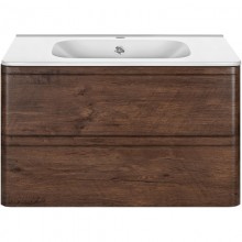 Тумба с раковиной темный дуб 79,4 см Vincea Vico VMC-2V800RW + VCB-2VP800W