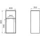 Полуколонна черный/сливовое дерево L VitrA Metropole 58208