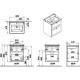 Тумба с раковиной белый матовый 60,5 см Vitra Root Classic 68848