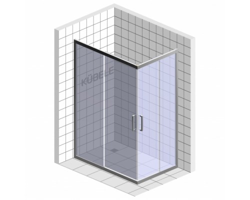 Душевой уголок GUTEWETTER KÜBELE DE019RC 90x80x200 профиль хром матовый