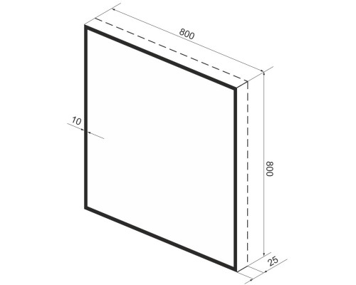 Зеркало 80x80 см черный матовый Wellsee 7 Rays’ Spectrum 172200390