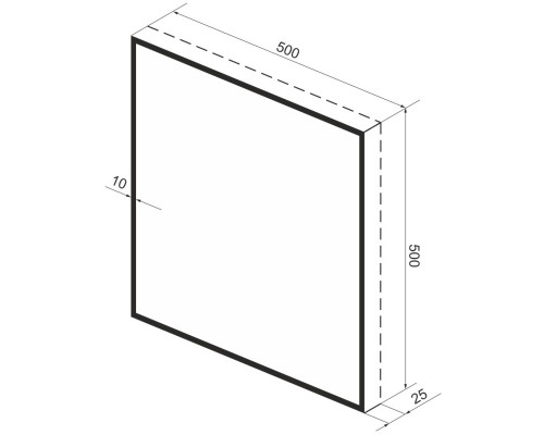 Зеркало 50x50 см черный матовый Wellsee 7 Rays’ Spectrum 172200340