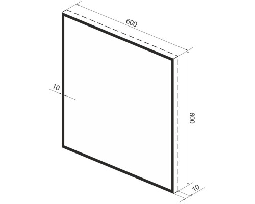 Зеркало 60x60 см черный матовый Wellsee 7 Rays’ Spectrum 172200290