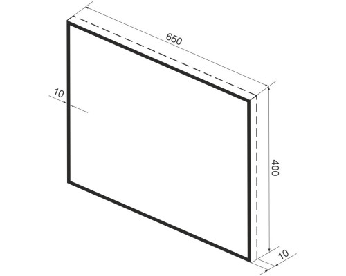 Зеркало 65x40 см черный матовый Wellsee 7 Rays’ Spectrum 172200490