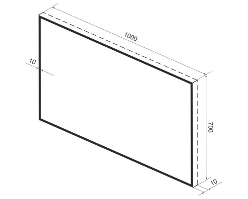 Зеркало 100x70 см черный матовый Wellsee 7 Rays’ Spectrum 172200710