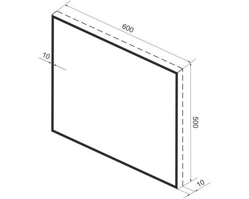 Зеркало 60x50 см черный матовый Wellsee 7 Rays’ Spectrum 172200510