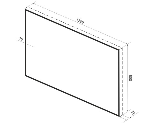 Зеркало 120x80 см черный матовый Wellsee 7 Rays’ Spectrum 172200770