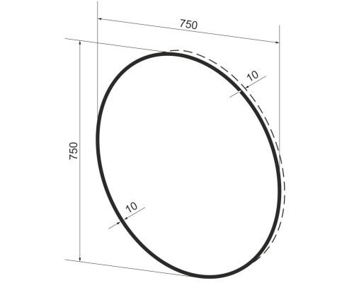 Зеркало 75x75 см черный матовый Wellsee 7 Rays’ Spectrum 172200050