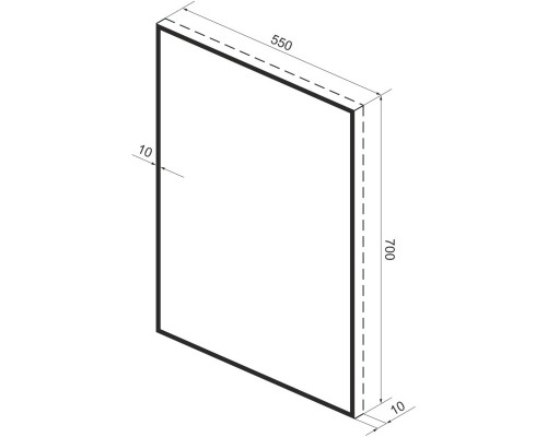 Зеркало 55x70 см черный матовый Wellsee 7 Rays’ Spectrum 172200580