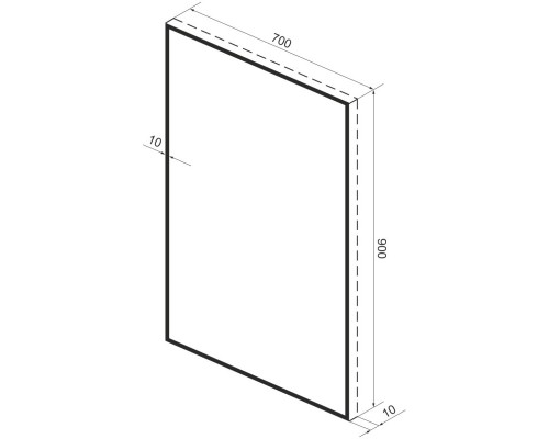 Зеркало 70x90 см черный матовый Wellsee 7 Rays’ Spectrum 172200680