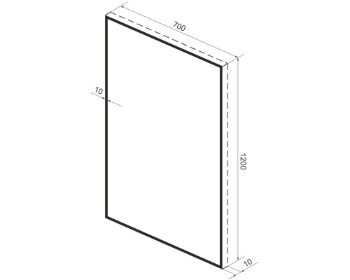 Зеркало 70x120 см черный матовый Wellsee 7 Rays’ Spectrum 172200720