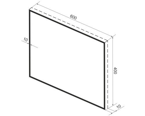 Зеркало 60x40 см черный матовый Wellsee 7 Rays’ Spectrum 172200470