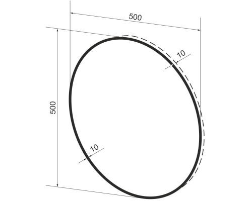 Зеркало 50x50 см черный матовый Wellsee 7 Rays’ Spectrum 172200010