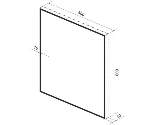 Зеркало 50x60 см черный матовый Wellsee 7 Rays’ Spectrum 172200500