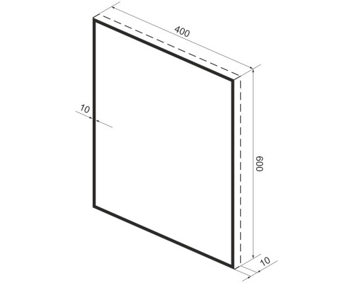 Зеркало 40x60 см черный матовый Wellsee 7 Rays’ Spectrum 172200460