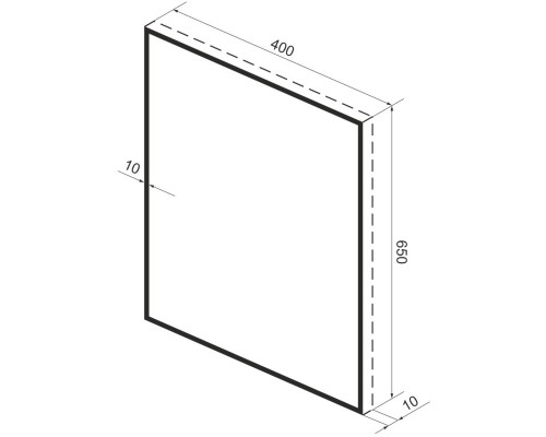 Зеркало 40x65 см черный матовый Wellsee 7 Rays’ Spectrum 172200480