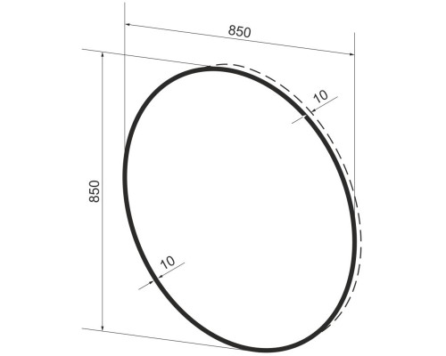 Зеркало 85x85 см черный матовый Wellsee 7 Rays’ Spectrum 172200070