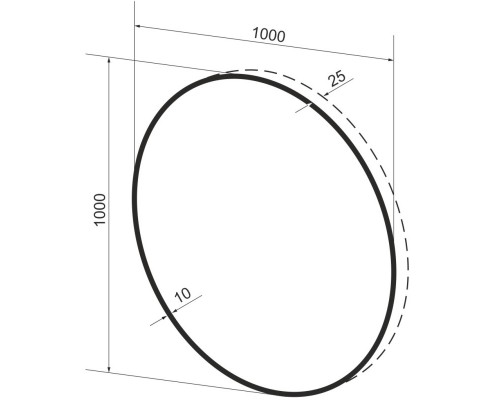 Зеркало 100x100 см черный матовый Wellsee 7 Rays’ Spectrum 172200180