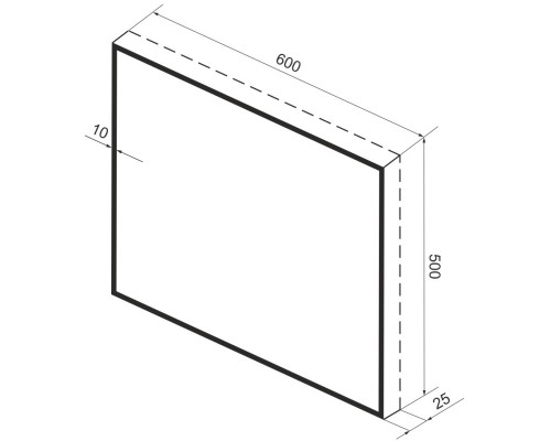 Зеркало 60x50 см черный матовый Wellsee 7 Rays’ Spectrum 172200830