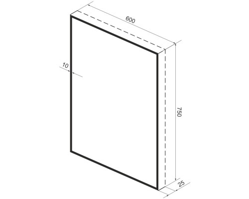 Зеркало 60x75 см черный матовый Wellsee 7 Rays’ Spectrum 172200940