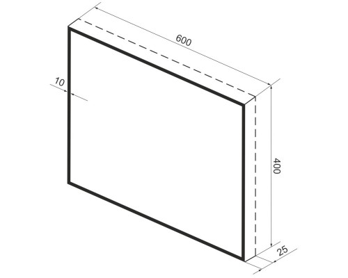 Зеркало 60x40 см черный матовый Wellsee 7 Rays’ Spectrum 172200790