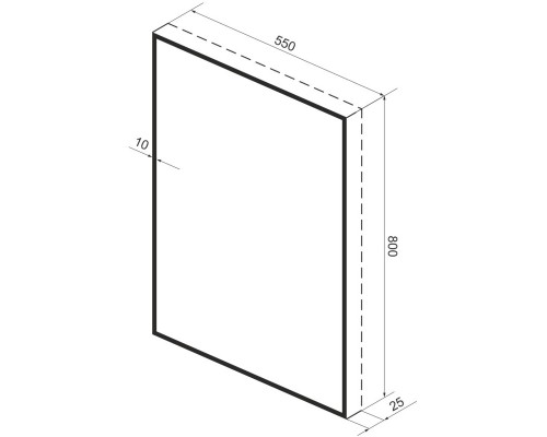 Зеркало 55x80 см черный матовый Wellsee 7 Rays’ Spectrum 172200920