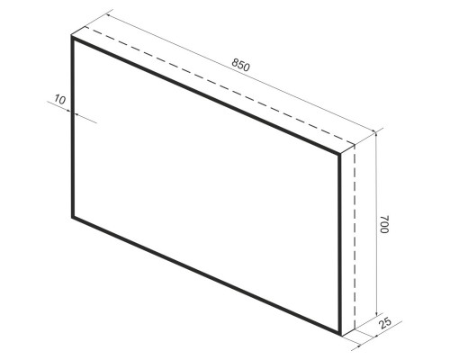 Зеркало 85x70 см черный матовый Wellsee 7 Rays’ Spectrum 172200990