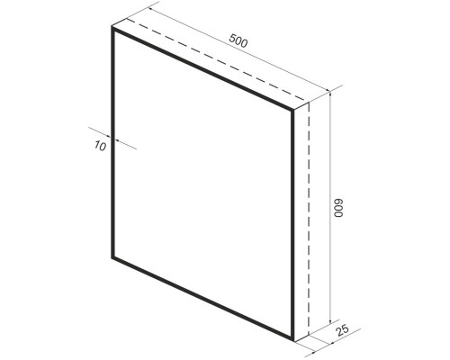 Зеркало 50x60 см черный матовый Wellsee 7 Rays’ Spectrum 172200820